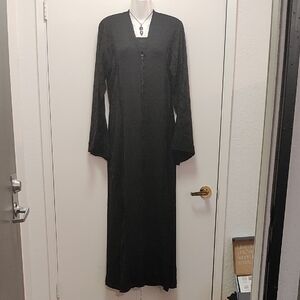 Elegant Black Zip-up Abaya
